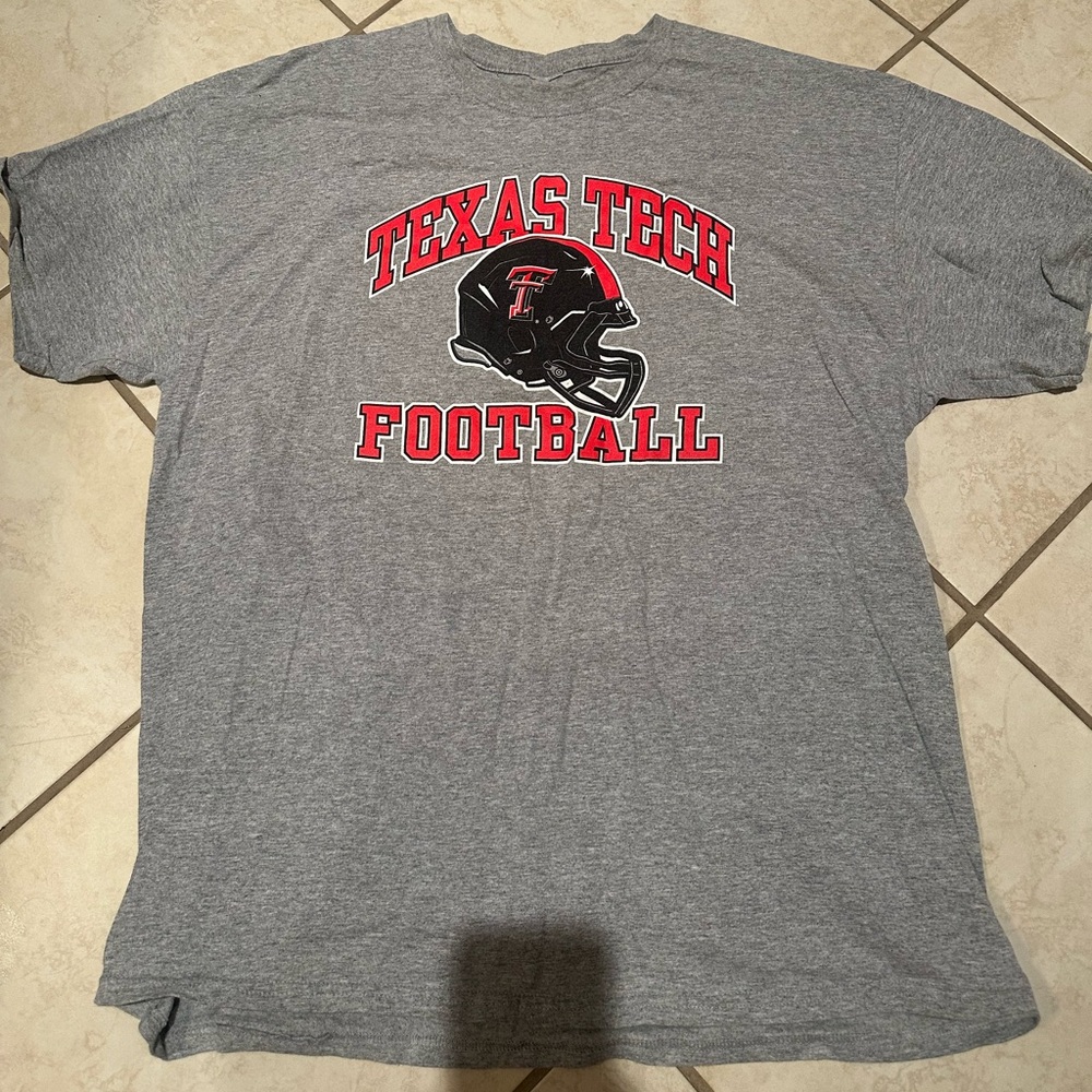 Gildan Cotton short Sleeve Tee - grey Texas Tech Football XL